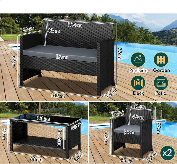 Alfordson Cozy Outdoor Lounge Set - Oz Discount Warehouse