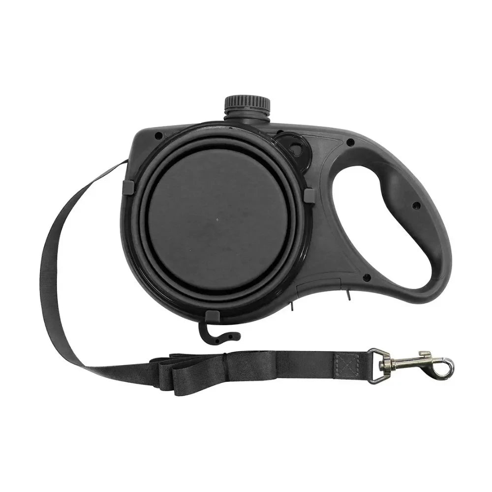Retractable Dog Leash with Water Bottle