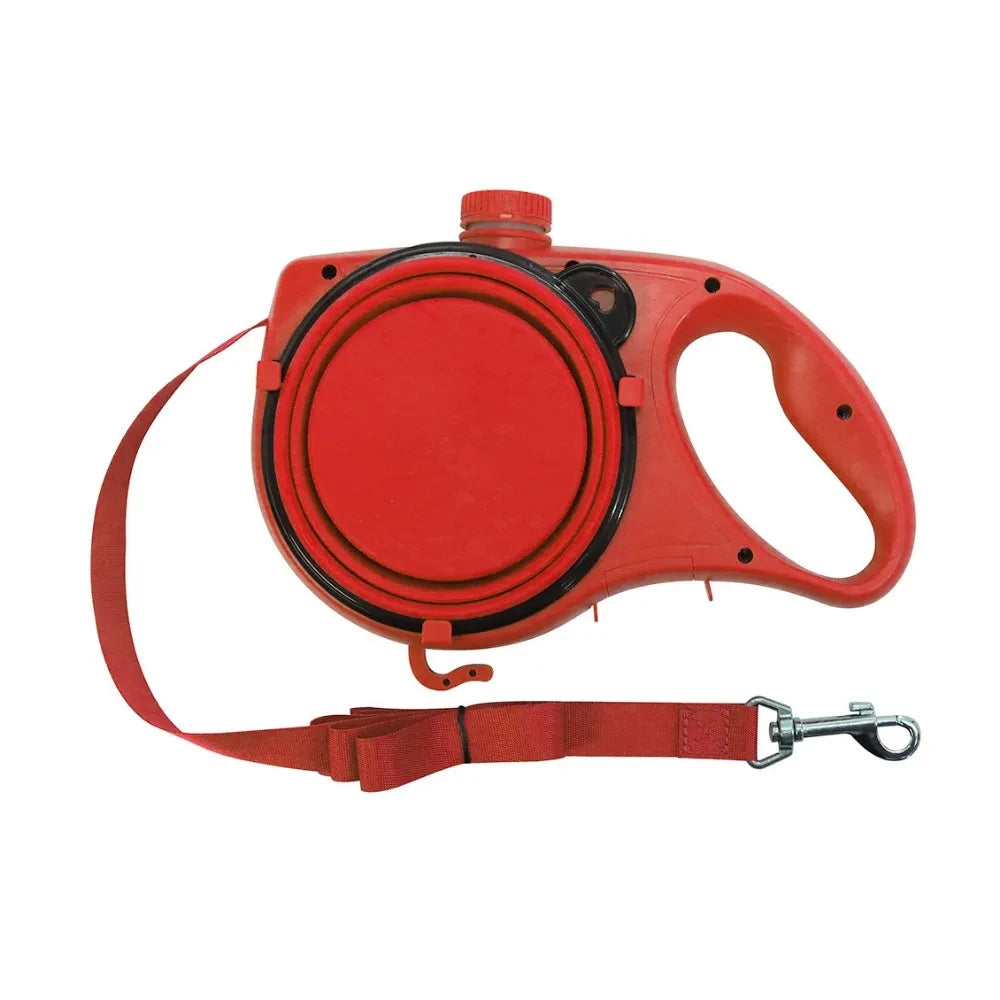 Retractable Dog Leash with Water Bottle