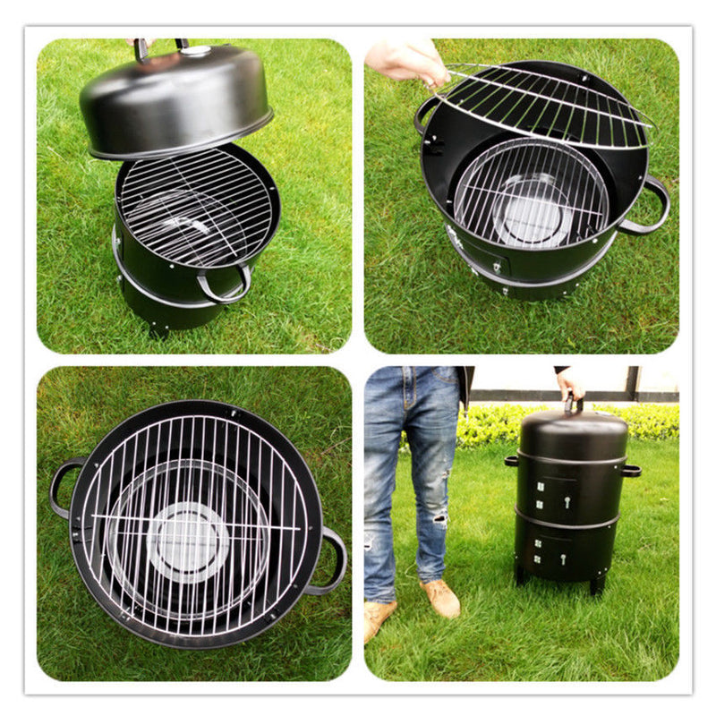 Oz Portable 3-in-1 Meat Smoker, Charcoal Grill & Fire Pit