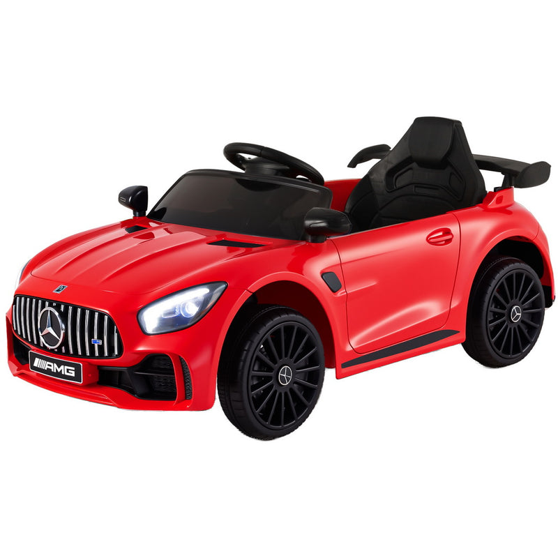 Realistic 12V Mercedes-Benz AMG GTR Ride-On Toy Car for Kids with Bluetooth, Music & LED Lights – Australia Red car remote controlled